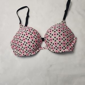 Victoria's Secret Sexy Tee Push Up Bra PIGEONNANT Starburst 32D